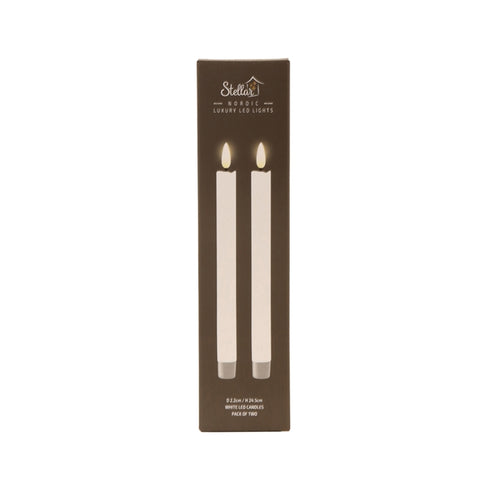 Flameless LED Candles Pack of Two 2.2cm / 24.5