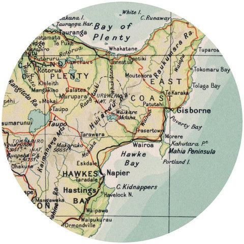 circle wairoa map print 