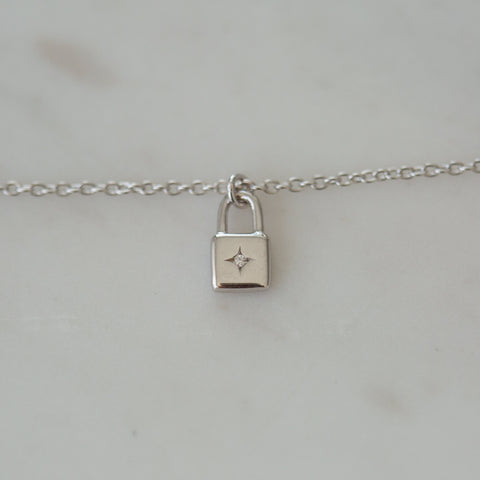 Little Lock Necklace - Silver