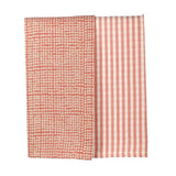 Gingham Tea Towel Set of 2 - Fig