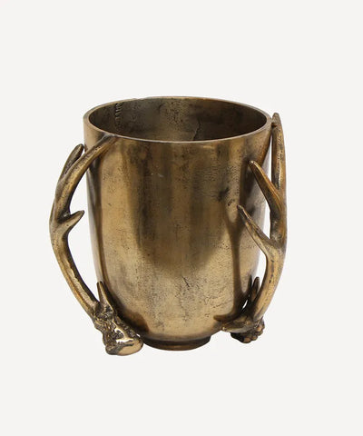 Antler Ice Bucket - Antique Gold