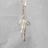 Bow & Anchor Necklace - Gold