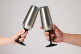 Huski Champagne Flute - Brushed Stainless