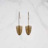 Leia Leaf Earrings - Brass