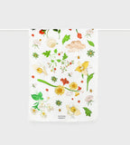 Father Rabbit Vintage Wallpaper Tea Towel