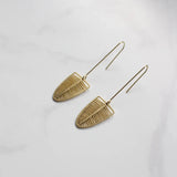 Leia Leaf Earrings - Brass