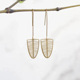 Leia Leaf Earrings - Brass