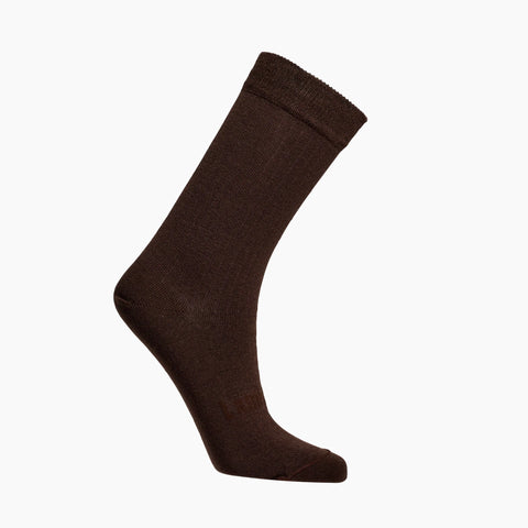 Merino Wool Crew Socks - Cacao - Woman