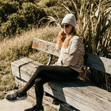 Merino Wool Crew Socks - Cacao - Woman