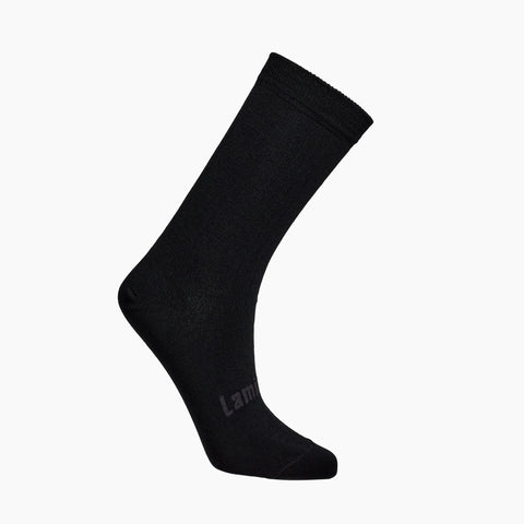 Merino Wool Crew Socks - Black - Woman