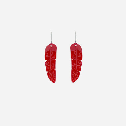 Te Raukura - Red/Small - Earrings