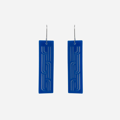 Whakarare - Blue Solid/Small - Earrings