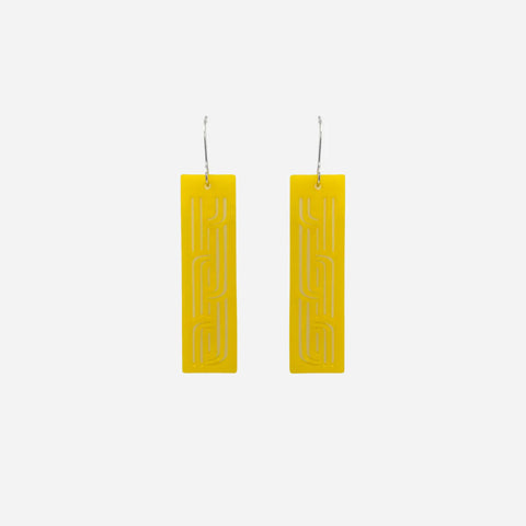 Whakarare - Yellow Solid/Small - Earrings