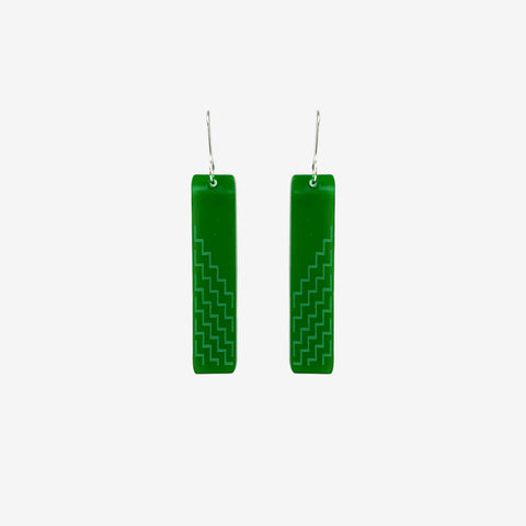 Poutama - Green Clear/Small- Earrings
