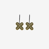 Matariki I Criss Cross Earrings - Mirror Gold
