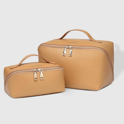 Orion Ellis Cosmetic Bag Set - Camel