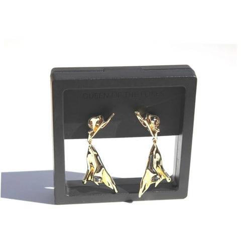 Crinkle Earrings - Gold