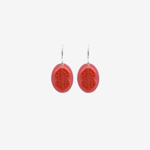Mangopare Earrings - Pink & Red
