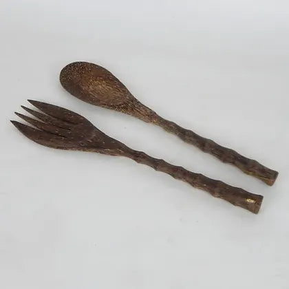 Coconut Ribbed Salad Servers