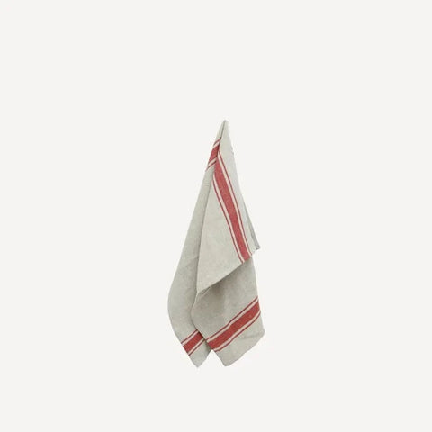 Classic Stripe XL Tea Towel - Red & Natural