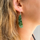 Te Raukura Green Clear - Large Earrings
