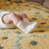 Merino Wool Crew Socks - Baby - Pearl  0 - 3 months