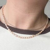 Pink Pearl Strand Necklace
