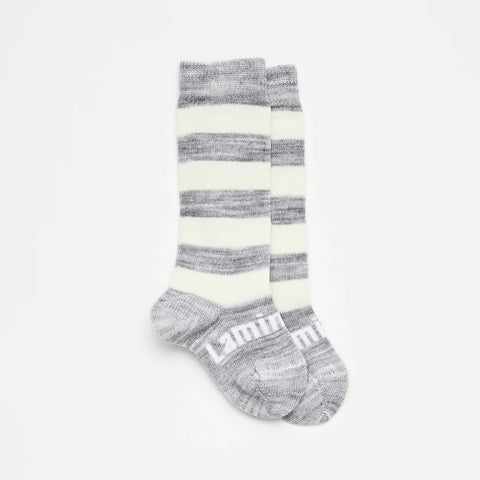 Merino Wool Knee High Socks - Baby - Pebble  0 - 3 months