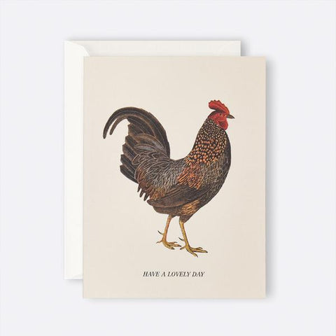 rooster have a lovely day card wairoa