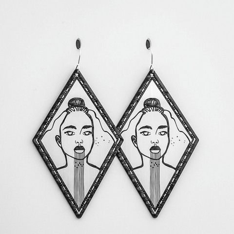 Hiwa i Te Rangi - Diamond Earrings