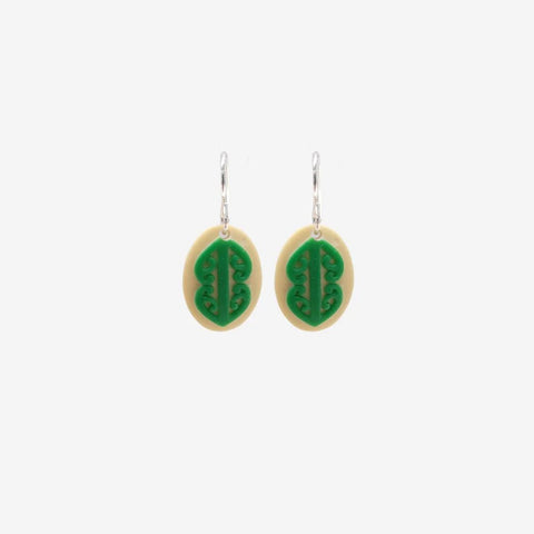 Mangopare Earrings - Green