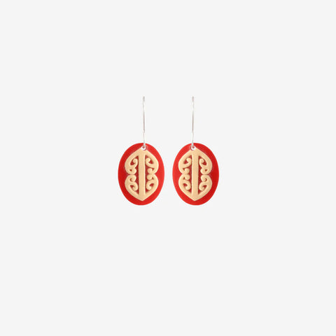 Mangopare Earrings - Red