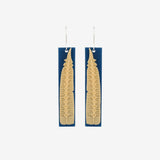 Huia Feather Earrings - Blue