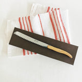 Boxed Bread Knive - Olive Wood Handle