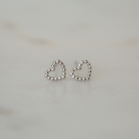 Dotty Love Studs - Silver