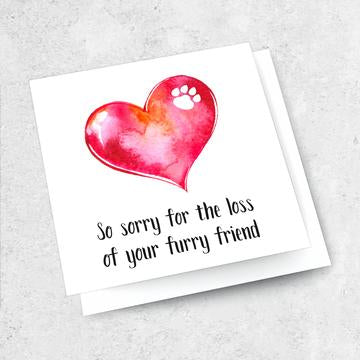 sorry for your loss card wairoa