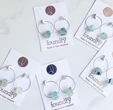 Adventurine Green Quartz Hoops