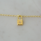 Little Lock Necklace - Gold
