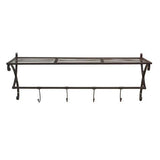 Black Metal Shelf With Hooks